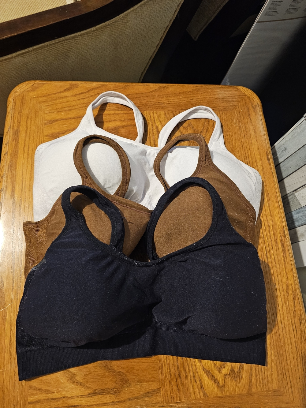 3-Pack Women’s Seamless Shapermint Comfort Bras — Black, Brown, White 3xl